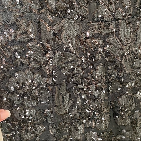 Windsor Livia Sequin Mesh Mermaid Dress Black Junior Size 5/6 - Picture 11 of 15